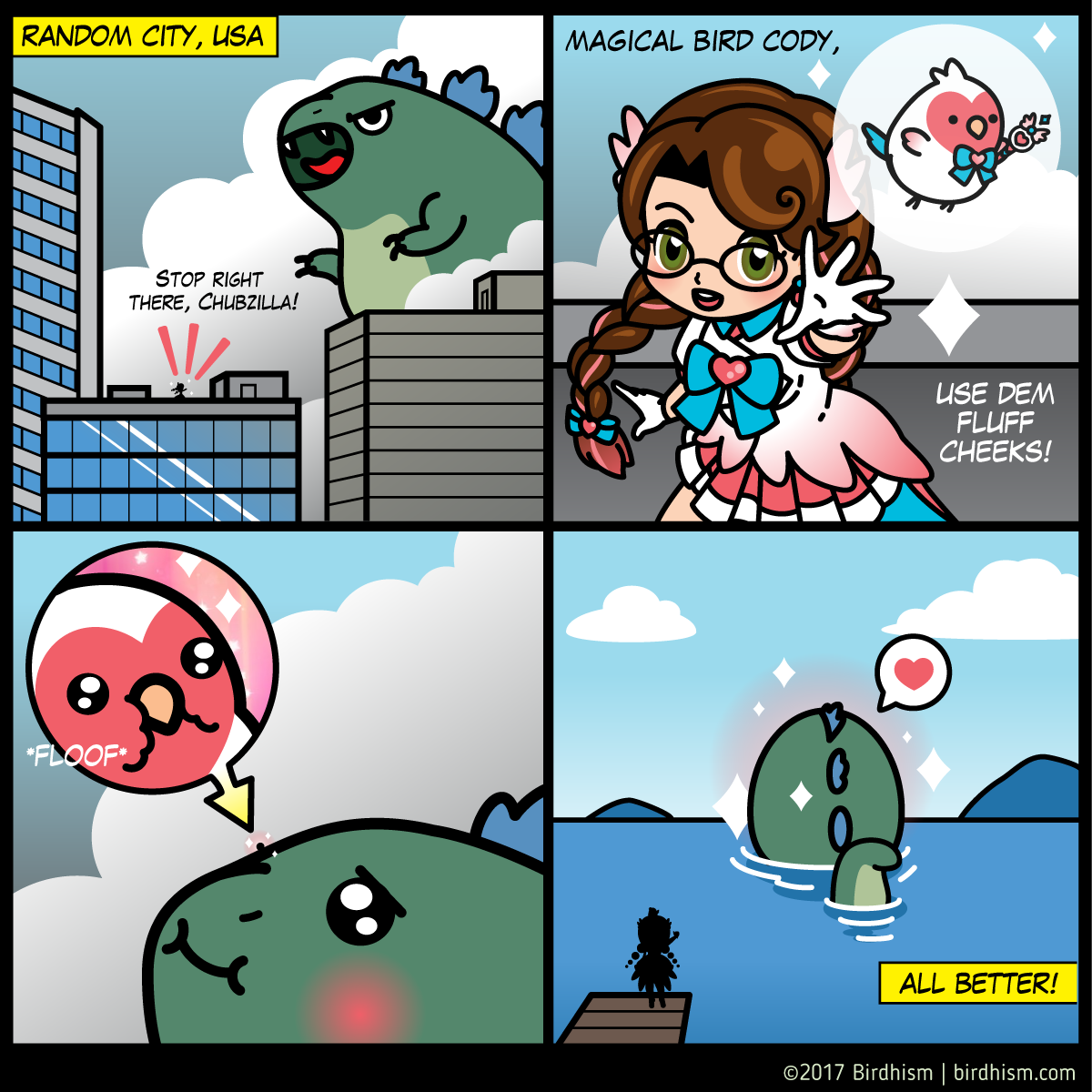 @beli_cosa That's Chubzilla. ;) Cody made friends with him through the power of cutes.