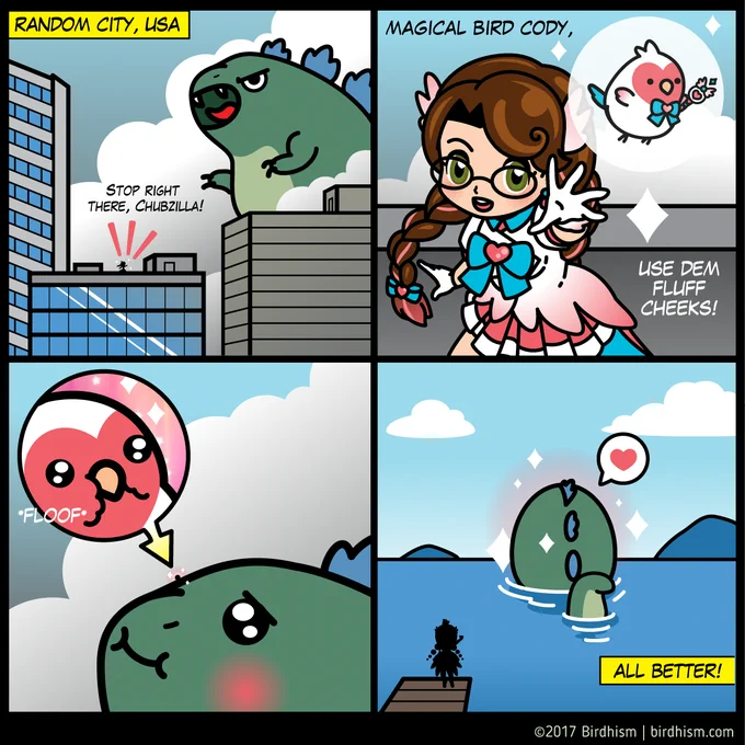 @beli_cosa That's Chubzilla. ;) Cody made friends with him through the power of cutes. 