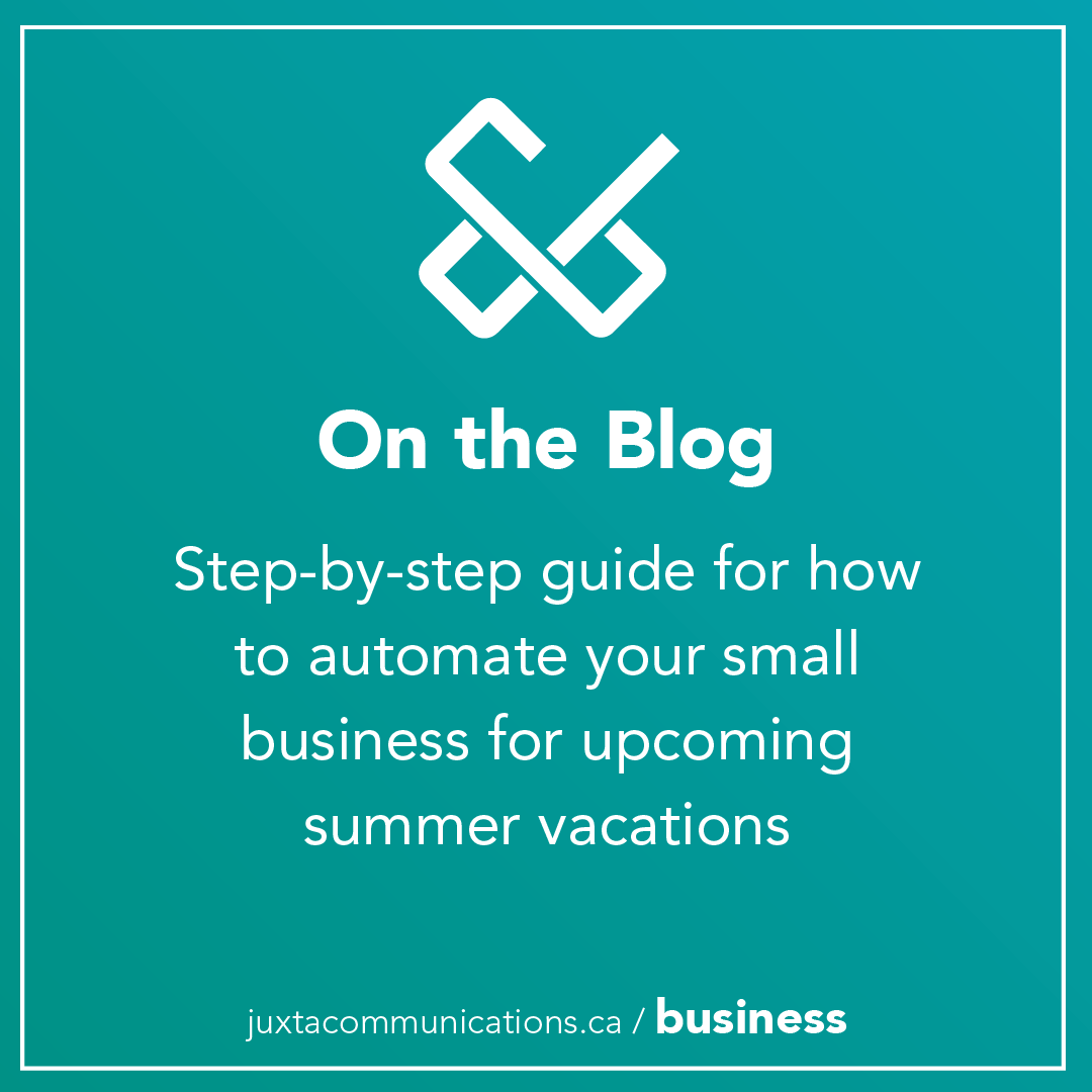 JuxtaComms's tweet photo. If you have any vacations planned, then this blog post on automating &amp; streamlining processes in your business is a must-read: https://t.co/pTGLZ1vNGp

#ontheblog https://t.co/h9n9Vq7H1I