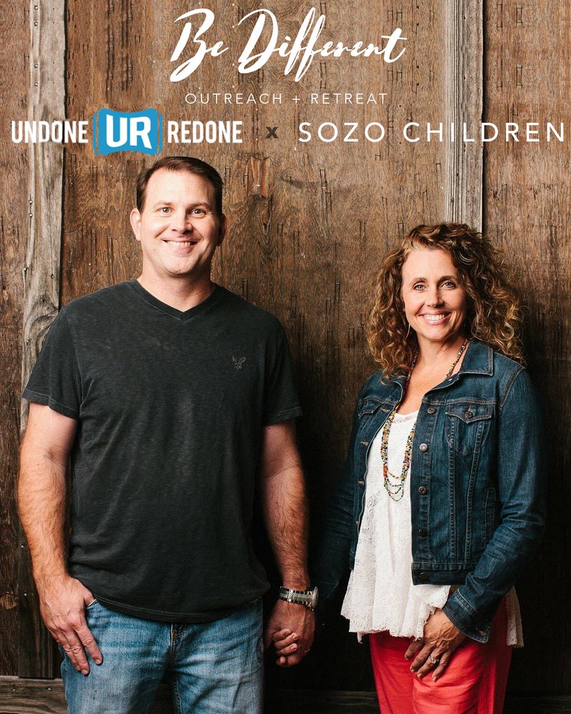 Exciting announcement! Melody and Traylor Lovvorn of Undone Redone ministry will be joining us this year on our Be Different Outreach &amp; Retreat! We invite you to join us in Uganda from August 29 to September 9 for this unique opportunity. Sign up: sozochildren.org/trip-2
