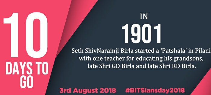 BITSAA's tweet photo. With just 10 days to go, get ready to witness the strength of #BITSians across the globe!

#BITSiansDay #BITSAA https://t.co/FhBo0pyVor