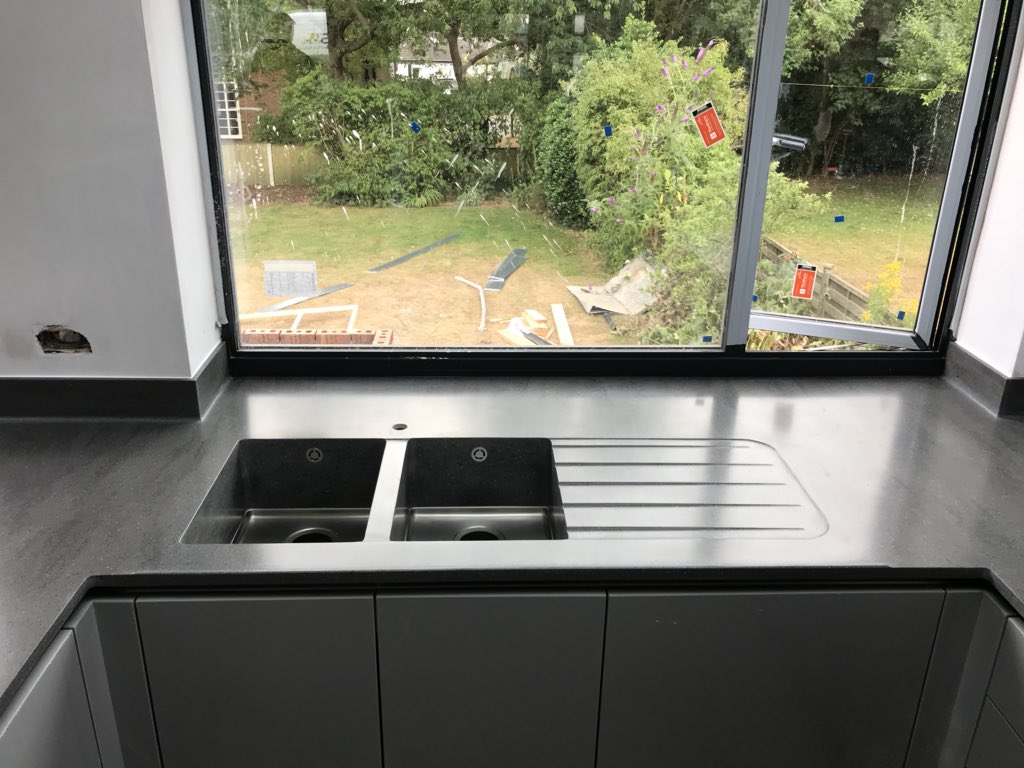 SheffieldSolid's tweet photo. Corian Lava Rock worksurfaces 👌.... expertly installed today by our team in Leeds...!
#madeinsheffield #corian #solidsurface #sheffieldissuper https://t.co/Som8cpnsgF
