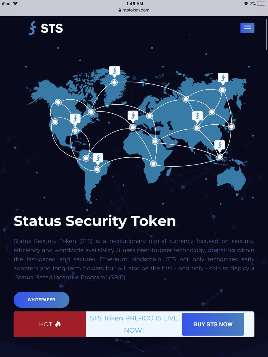 STStoken's tweet image. We are very proud to announce that ststoken.com is now online!

Feel free to browse and learn more about the project, plans, and the amazing team behind this revolutionary campaign!

#STS #StatusSecurity #preICO #TokenSale #erc20 #ETH #ethereum #blockchain #BTC