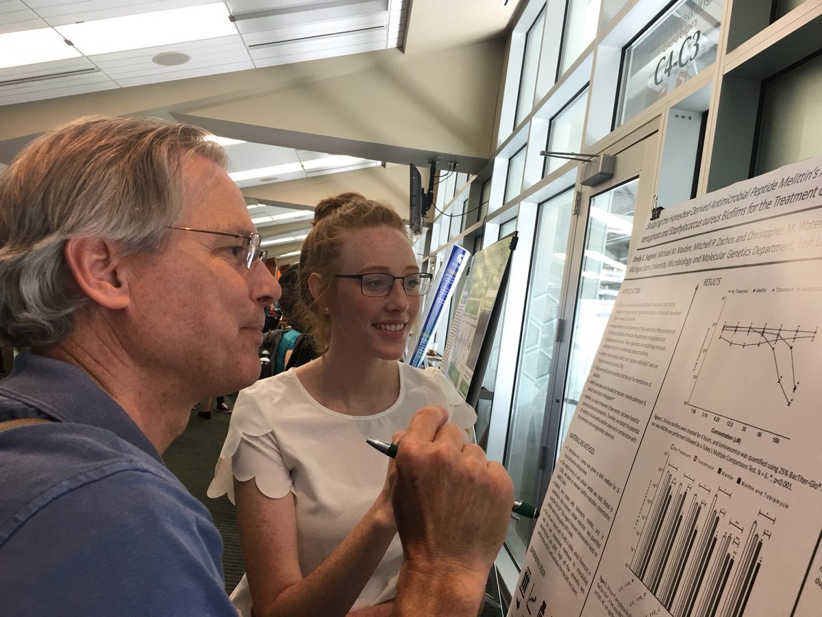 WatersLabMSU's tweet photo. Well done Emily and Nils presenting your summer research at 2018 #MIDSURE @UR_at_MSU !!! https://t.co/xO4mhn46Hc