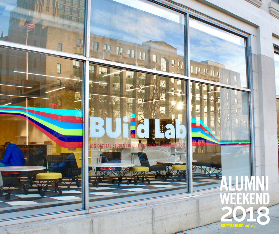InnovateBU's tweet photo. Starting to make your #BUAlumniWeekend plans? We're hosting 2 events at the #BUildLabBU that we don't want you to miss! Check out our Friday and Saturday events: https://t.co/mjRlJWigq4 https://t.co/TxINZ9iNB1