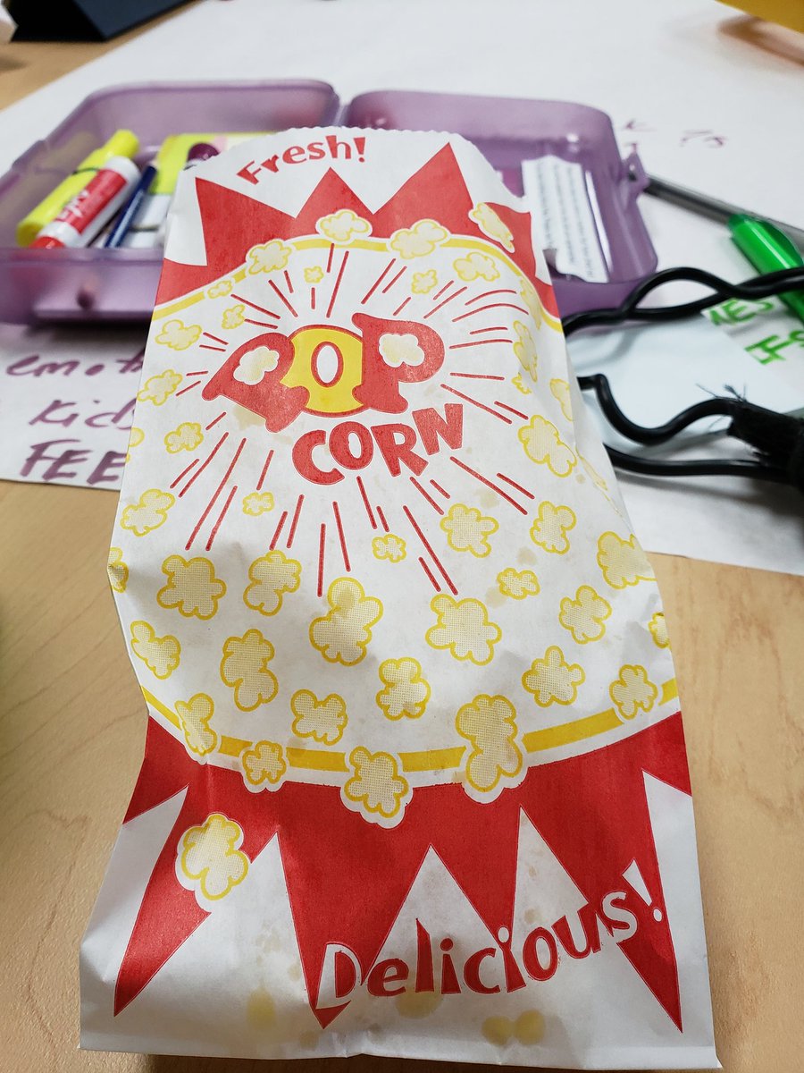 Dani_Kremer's tweet photo. We even got popcorn at #DL4CsCamp! Thanks for the delivery @sbehmer! #CPUIC https://t.co/0mefOBub62