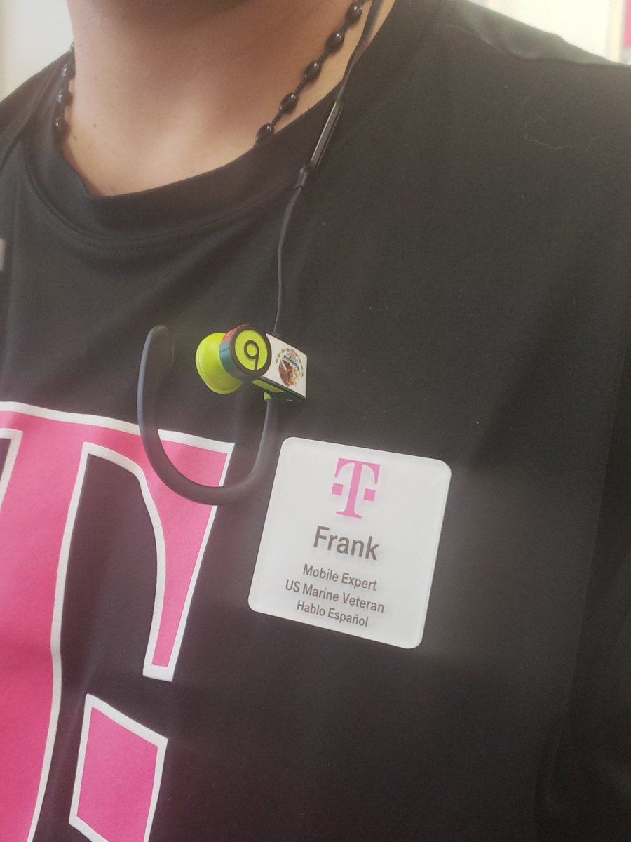TmobileFrank's tweet photo. Rocking the new name tag thank you!!!!! @TMobile https://t.co/M4GuX9ef8a