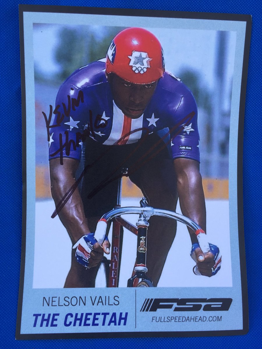 RAGBRAIsweeper's tweet photo. Our team is having a great day at #RAGBRAI!  
Olympic medalist, Nelson Vails "The Cheetah" has spotted the sweeper! 
#RAGBRAIsweeper #RAGBRAI2018 #ridewithnelly https://t.co/W1Cie410T6