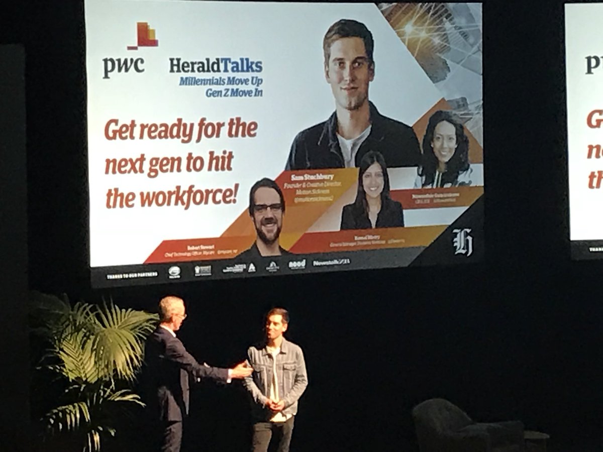 Bek_Wall's tweet photo. Sam Stuchbury from Motion Sickness sharing his knowledge of Gen Z - Don’t generalise, treat them as individuals. #pwcheraldtalks https://t.co/wiByWV5dkm