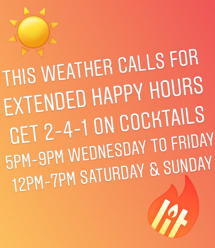 BarItaliaLDN's tweet photo. This heat has got to our head! We are extending our happy hours for this week. Cocktails in the sun for longer... can’t complain. #BarItalia #Uxbridge #Cocktails https://t.co/CjPOYJFvha