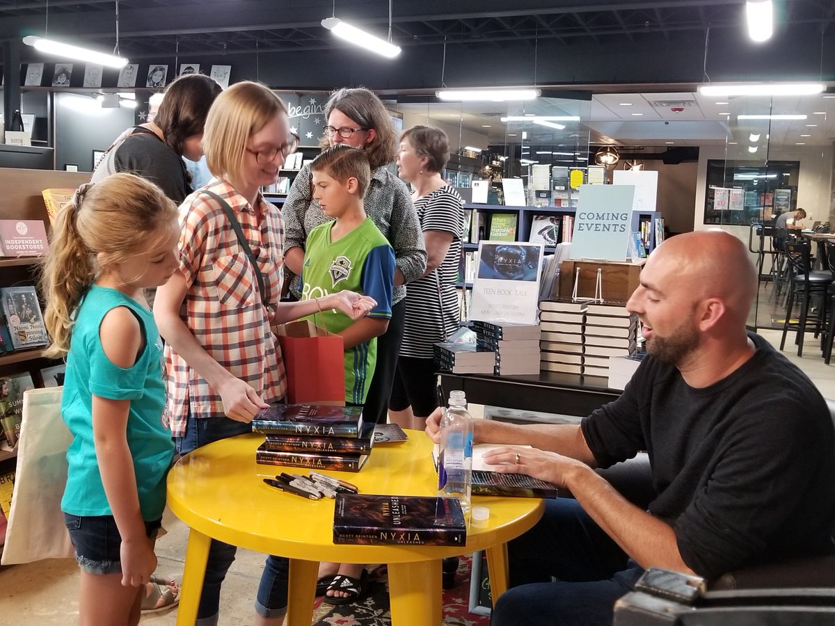 We had a great time celebrating NYXIA UNLEASHED last night with <a href="/Scott_Thought/">Scott Reintgen</a>! Thanks to everybody who braved the rain to join us - and if you didn't, don't worry, we have signed copies of NYXIA &amp; NYXIA UNLEASHED in stock!