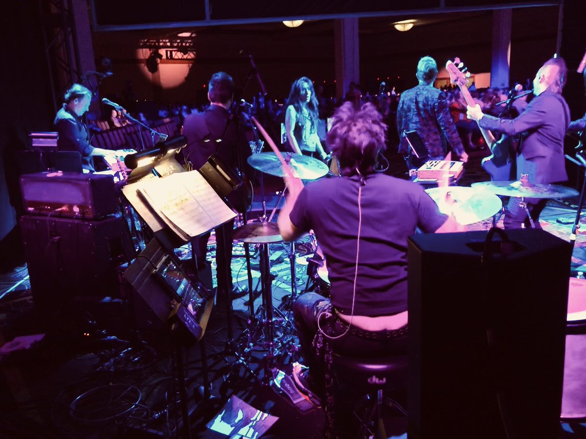 Backstage and the band is setting the tone as our amazing sellers join the General Seasion.  #ebayopen2018