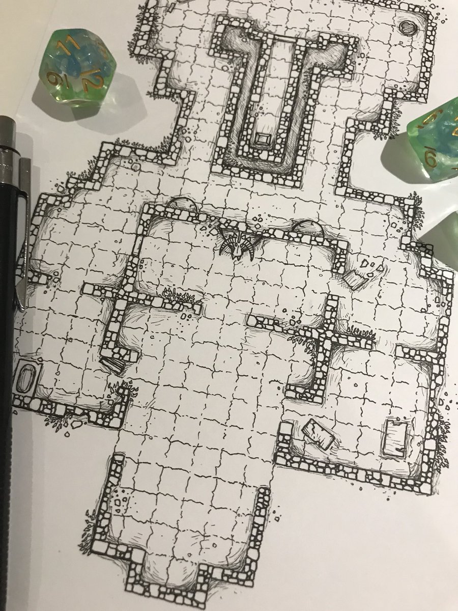 Dark Realm Maps Aka Toby Working On A Ruined Temple Trees And Foliage To Be Added Located In Eberron S Q Barra Jungle Once A Sacred Place For The Ancestors Of The