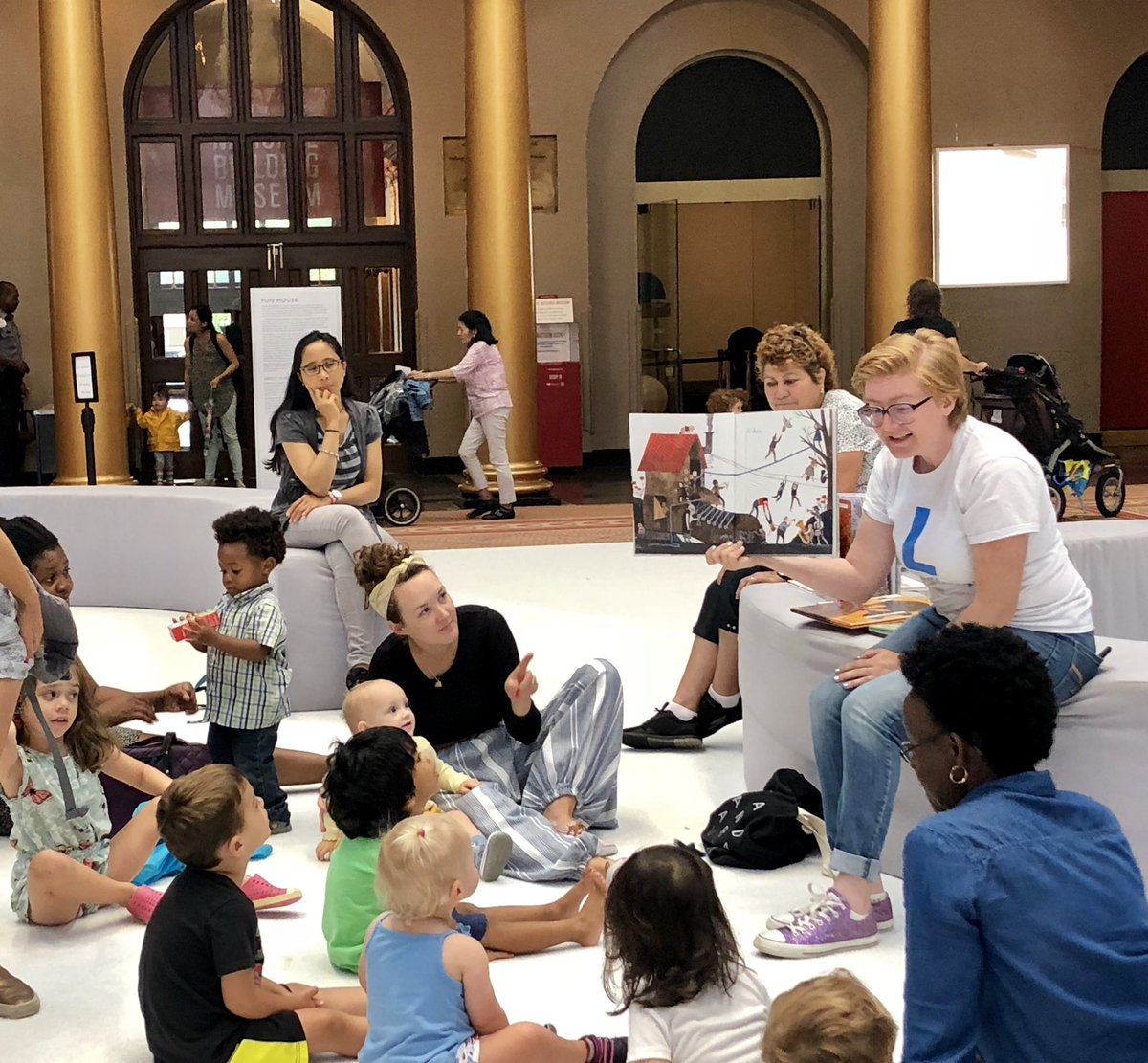 marycheh's tweet photo. The free #WardDays at @BuildingMuseum are such special opportunities for our local families. Thank you to @BuildingMuseum for welcoming District residents to #FunHouseDC this summer and thank you to those #Ward3 residents who braved the rain and joined us this morning! https://t.co/DeZjArRCi8