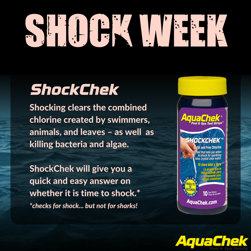It's #shockweek here!

In honor of #Sharkweek, we're going to be posting some tips and info about shocking your pool through the week.

Warning: ShockChek can help you determine if you need to shock your pool, but it doesn't check for sharks. 😉🦈 #SharkWeek2018