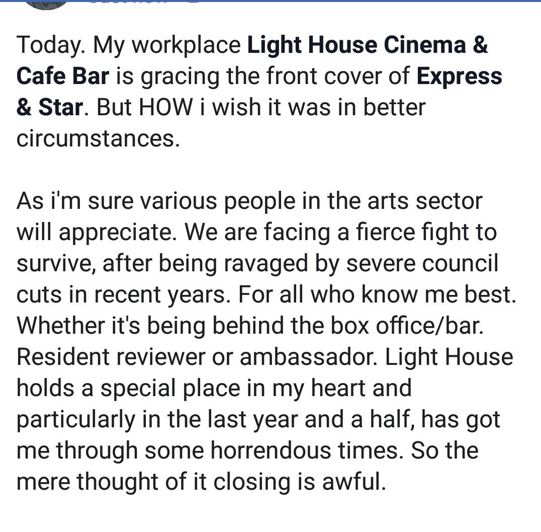 LegallyBOD's tweet photo. Pains me to say. My workplace @lighthousemedia is struggling. No secret what this place means personally.
A passionate plea from me...
Spread the word and let's #SaveLH! 🙂⭐📽
#Midlands #Wolverhampton https://t.co/AfS7RHj4f8
