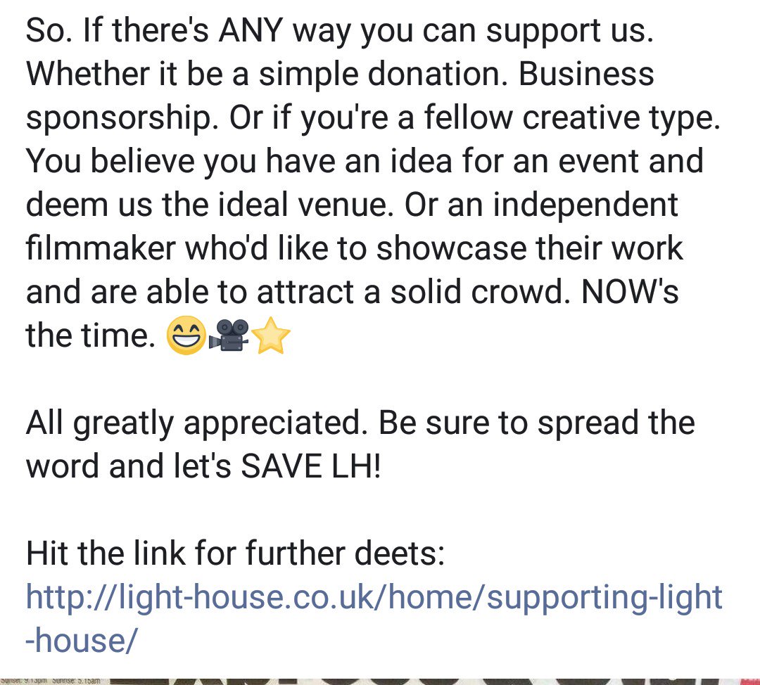 LegallyBOD's tweet photo. Pains me to say. My workplace @lighthousemedia is struggling. No secret what this place means personally.
A passionate plea from me...
Spread the word and let's #SaveLH! 🙂⭐📽
#Midlands #Wolverhampton https://t.co/AfS7RHj4f8