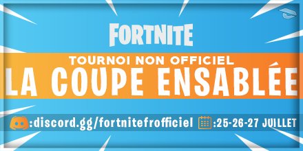 le staff du discord fr officiel de fortnite organise un tournoi significatif en duo avec 2500 equipes du 25 07 au 27 07 21h 00h fermeture des inscriptions - fortnite officiel fr discord