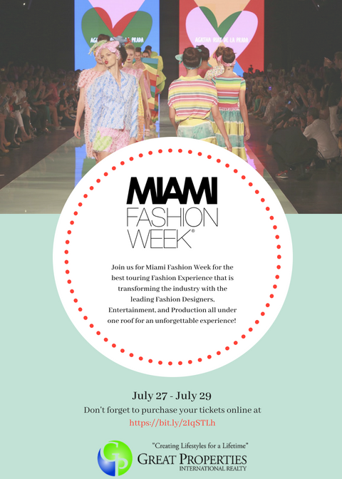 latitaha's tweet photo. Miami Fashion week is back! Watch the runway men and women show off the latest trends and fashion starting July 27th. See you there! https://t.co/ovTYuxAPLQ

#GreatProperties #International #MiamiEvent #SouthFlorida #MiamiFashion #MiamiLife #SouthFloridaLiving #Gala #Runway https://t.co/9b5ubG9Lk4