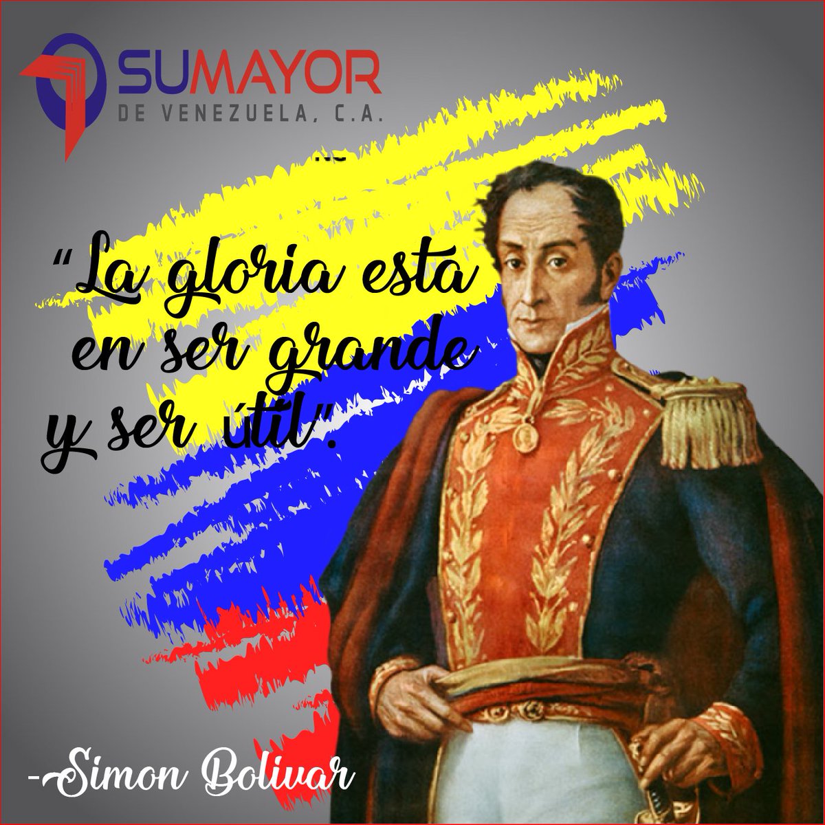 SumayorVE's tweet photo. Celebrando el Natalicio de Nuestro Libertador Simon Bolivar....  Por una verdadera Patria Libre y Prospera..
@SumayorVE #24Jul #SimonBolivar #VenezuelaLibre https://t.co/dgznrIhX5K