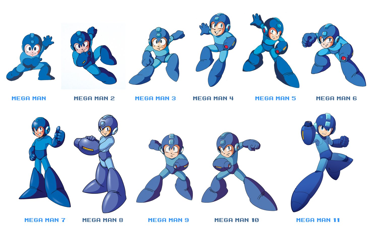 Matt Moylan ⚙️ on Twitter "A history of Mega Man character art from