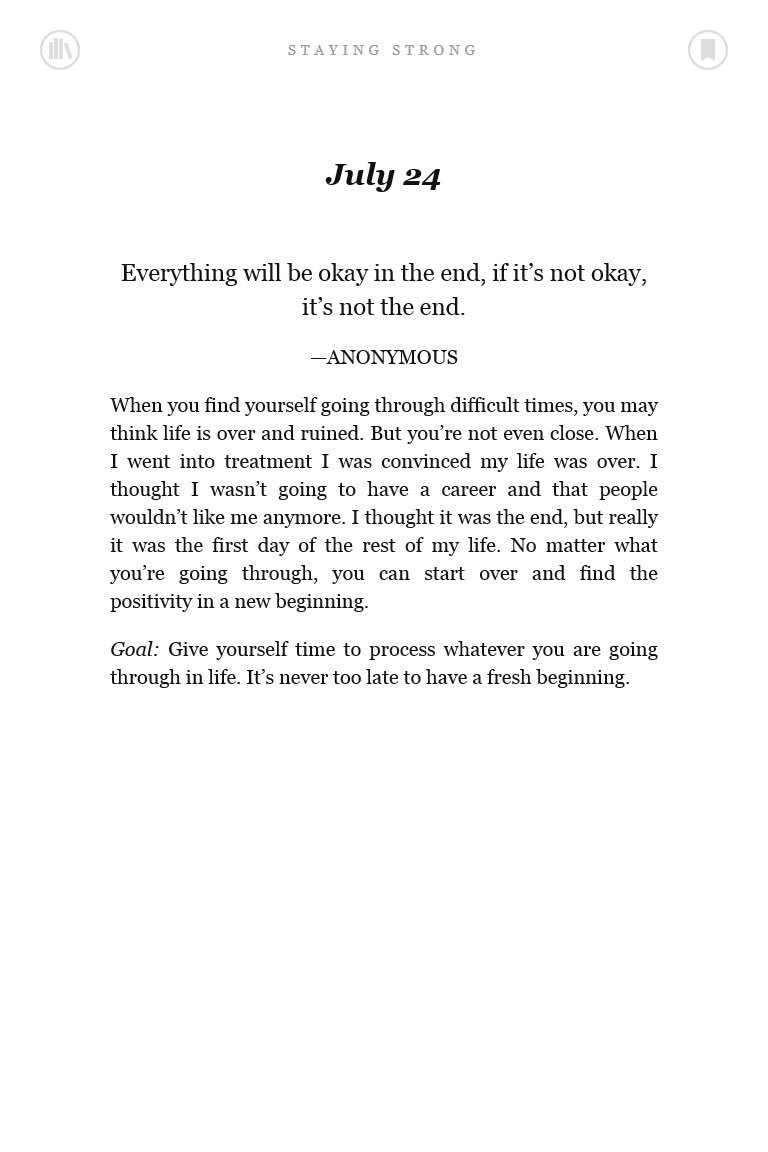 Today’s page for Demi Lovato’s book “Staying Strong: 365 Days A Year”. #PrayForDemi