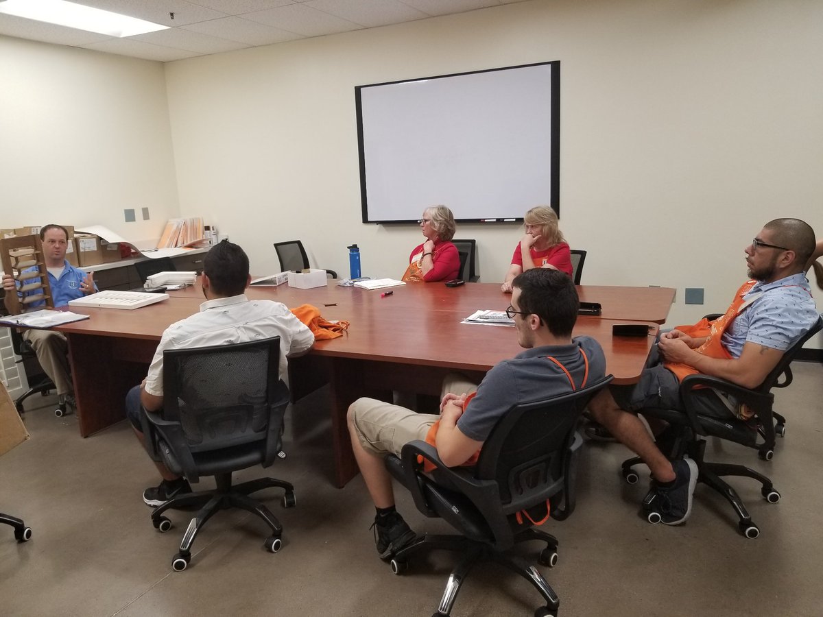 TracyValetta's tweet photo. Store 0443 Specialists are enjoying the presentation being given by Brent from Weaver Shutters for Specialty Tuesday!  GO SPECIALTY!! #D60proudandstrong https://t.co/xNUk3wGtly