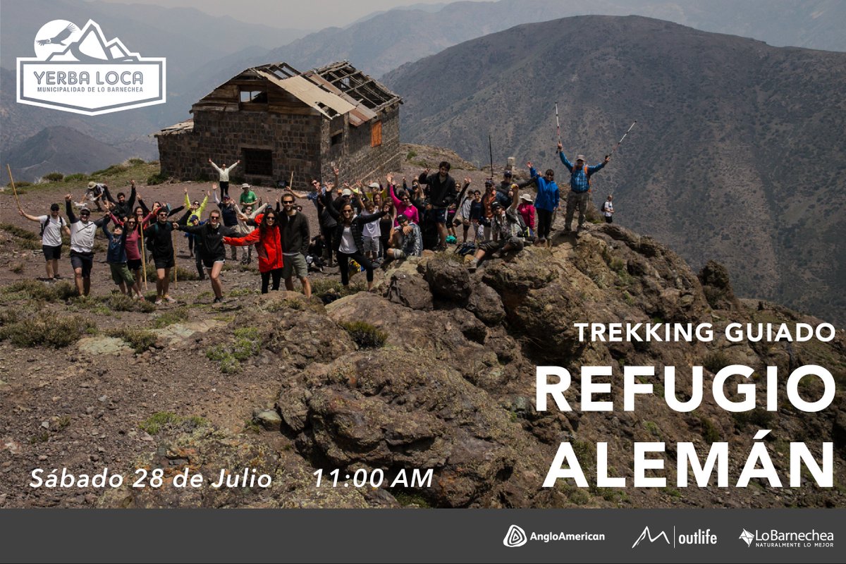 Este fin de semana! Primer trekking guiado al Refugio Alemán en Yerba Loca. Esta es un actividad gratuita pero con cupos limitados, y puedes asegurar tu cupo ingresando a este link y siguiendo las instrucciones:
goo.gl/forms/GS59vc43…
