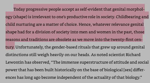 3. Now, (just like race yeah?), who does the childbearing and childrearing is irrelevant to the 'division of society.' It's all just one long breezy capitalist choosy-choice-choice! HURRAH!