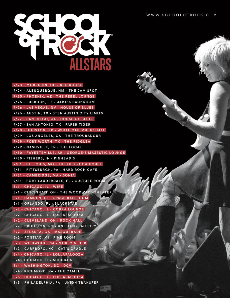 SchoolOfRockSD's tweet photo. AllStars play on Friday! See you there! https://t.co/ZpFqCLmxiC