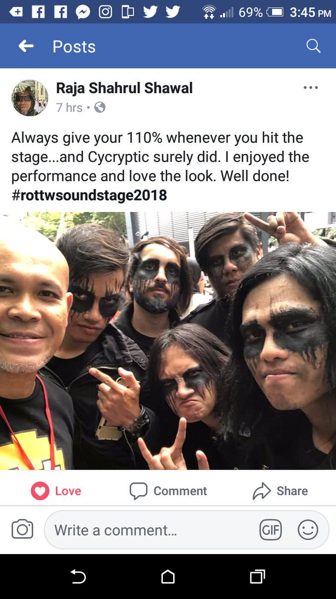 cycrypticult's tweet photo. Even the legendary King Shah ov Metalasia acknowledged our live performance! Do come down to 'Death Returns' at Ultimate Blast Puchong on 5th August to experience our ritual thyself!
#cycryptic #zygomorphic #teratogenesis #kingshah #metalasia https://t.co/5DHh0WWQ80