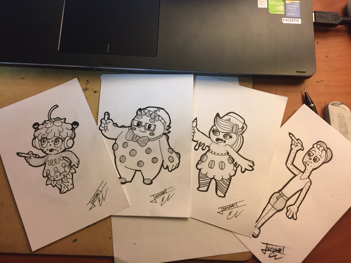 InkbombMedia's tweet photo. I drew each of my interns as characters of the show #OdofTheHungry. My intern are awesome artists. https://t.co/zJTMY9z9Gp