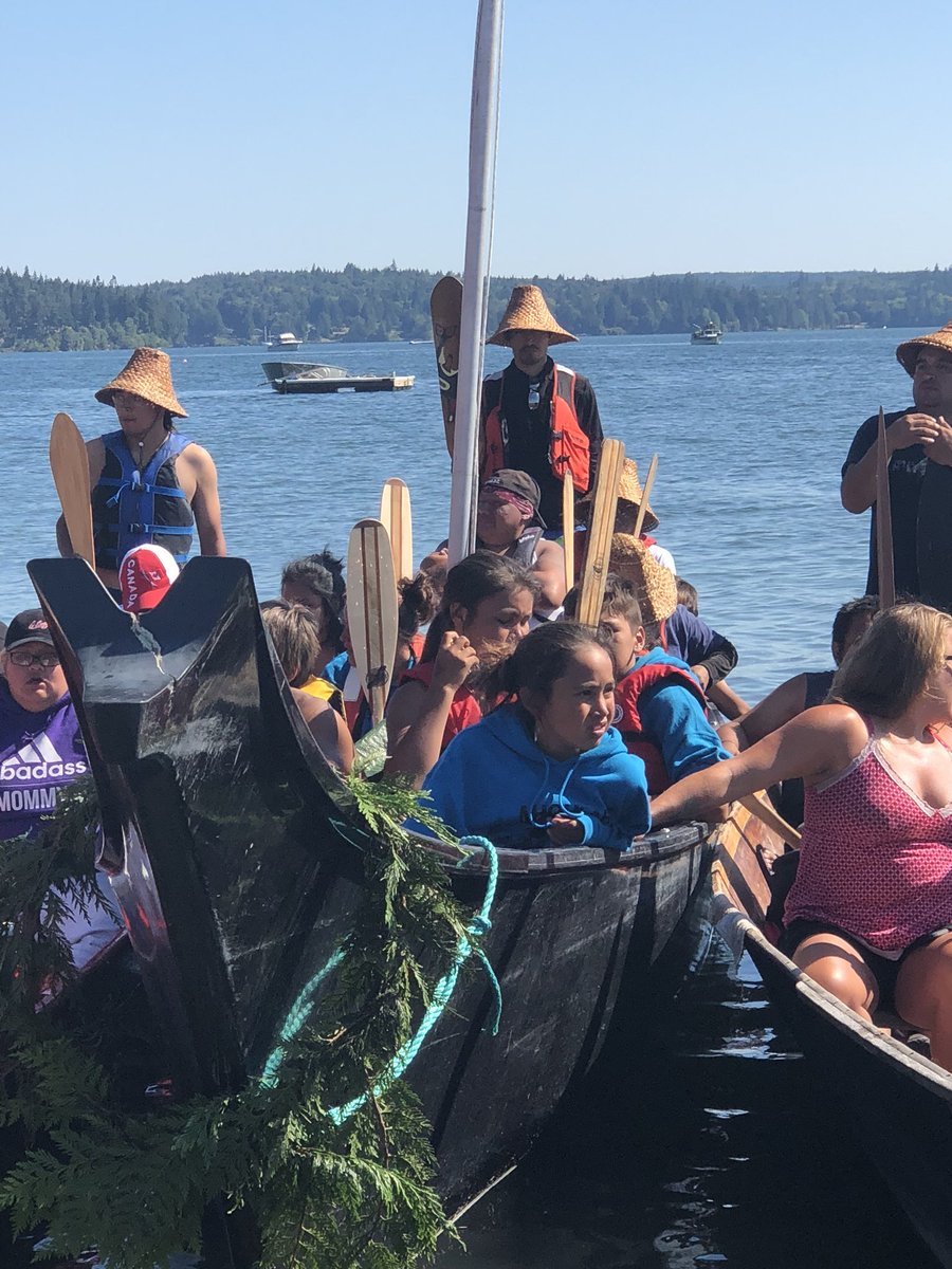 lindavandorn's tweet image. They have arrived at Port Gamble -#PaddleToPullayup #AhousahtYouth #Pullers
