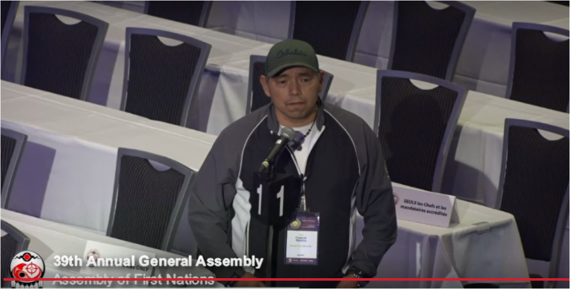 RobynWinsEnnit's tweet photo. There are a lot of people, but saddening to see the waste of these empty seats.... lots of these seats. A good amount of people outside the doors who couldn't afford $350 or $600 too.

#AFNAGA #AFNElections #AFN2018 https://t.co/rw86PWzrHG