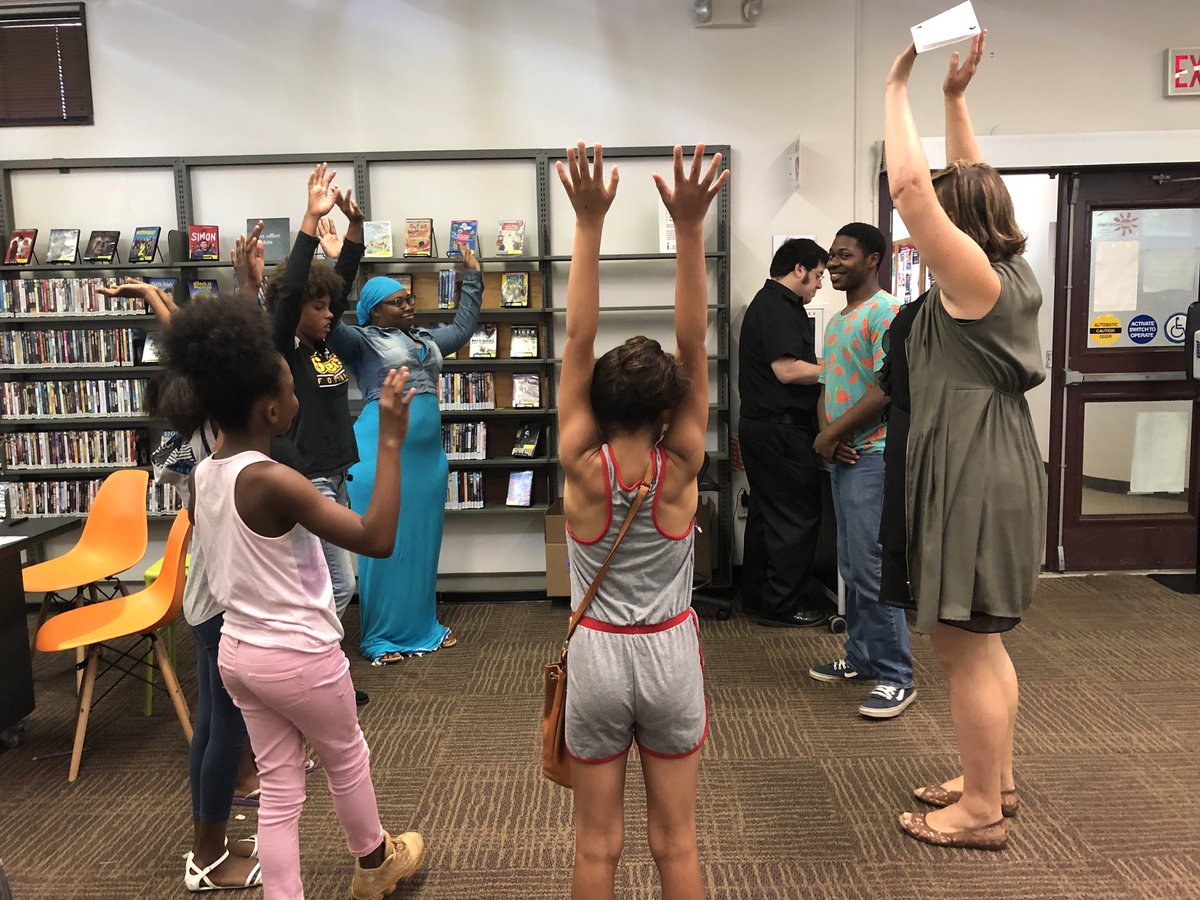 digisalad's tweet photo. @carnegielibrary Sheraden branch transformed into game studio day 1 #CLPteens Thanks @PIGDA and #CLPLabs for the support https://t.co/TQN2ZSVuOz