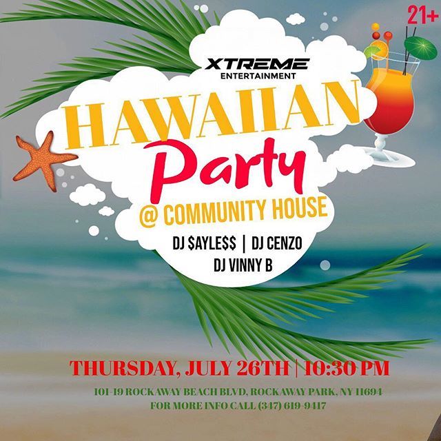 MarioIngargiola's tweet photo. Pop out to Community house in rockaway beach this Thursday for a Hawaiian themed banger🤙🏼🤙🏼#djcenzo #djvinnyb #djsayless @dj.vinnyb @mc.cenzo https://t.co/nFopwDpJcA https://t.co/YouXCjJyTC