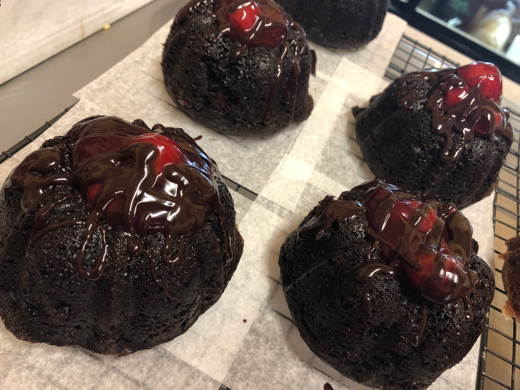 Empty Cup On Twitter Come Try A Black Forest Mini Bundt Cake Or A Carrot Cake Mini Bundt Filled With Cream Cheese Frosting Fresh Made Delicious Mini Bundt Blackforest Carrotcake Creamcheese