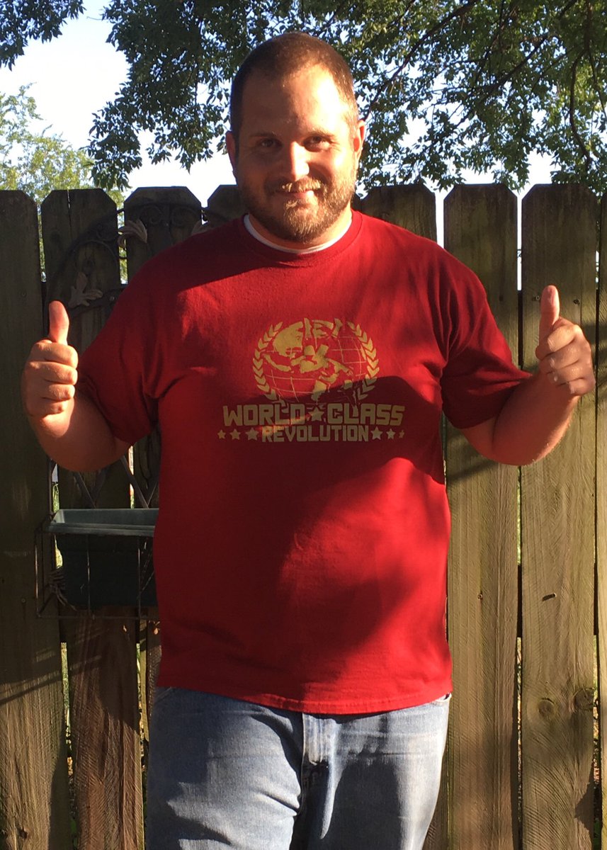 nichols831112's tweet photo. Rocking my new @WorldClassRev T-Shirt I picked up this weekend. #worldclassrevolution #indywrestling #bestthereis https://t.co/1cRbzle8ux