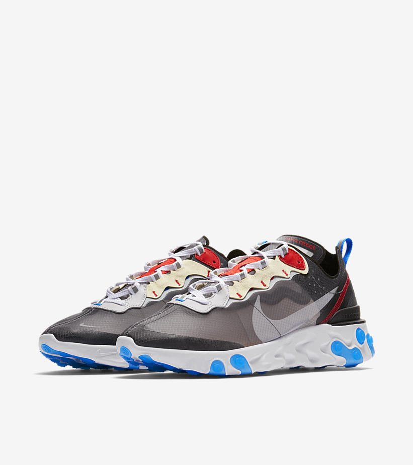 SOLELINKS's tweet photo. Official Images of Nike React Element 87 'Dark Grey /Pure Platinum/ Photo Blue' releasing on August 14th. Thoughts? https://t.co/P0As3wGOwO