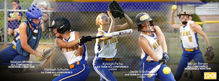 NBGX3Media's tweet photo. ALL-CONFERENCE 
@MFLMMSoftball 2018 Upper Iowa All-Conference selections...#mflmmbulldogs
1st team @kyleighpicha6 @schutte_hannah
2nd team @jaydeschubert 
Hon. Mention @keagan_moose @BergerBrinan 
(forgot I built this bc...I get distracted in summer...) https://t.co/FHDtGSg0iD