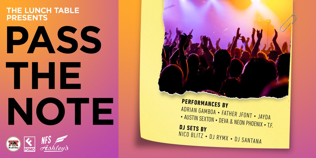 thelunchtable's tweet image. We’re throwing a FREE mixer/performance event for local rappers, producers, DJs, label reps and music lovers — August 18th #PassTheNote — RSVP: bit.ly/passthenote