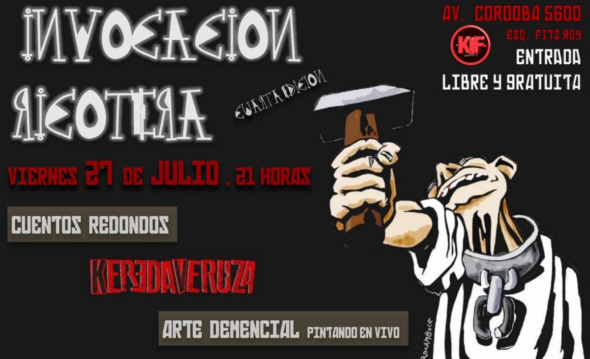 Invocación Ricotera en KIF Birrería | <a href="/Corriendolavoz_/">Corriendo La Voz</a> corriendolavoz.com.ar/evento-recomen…