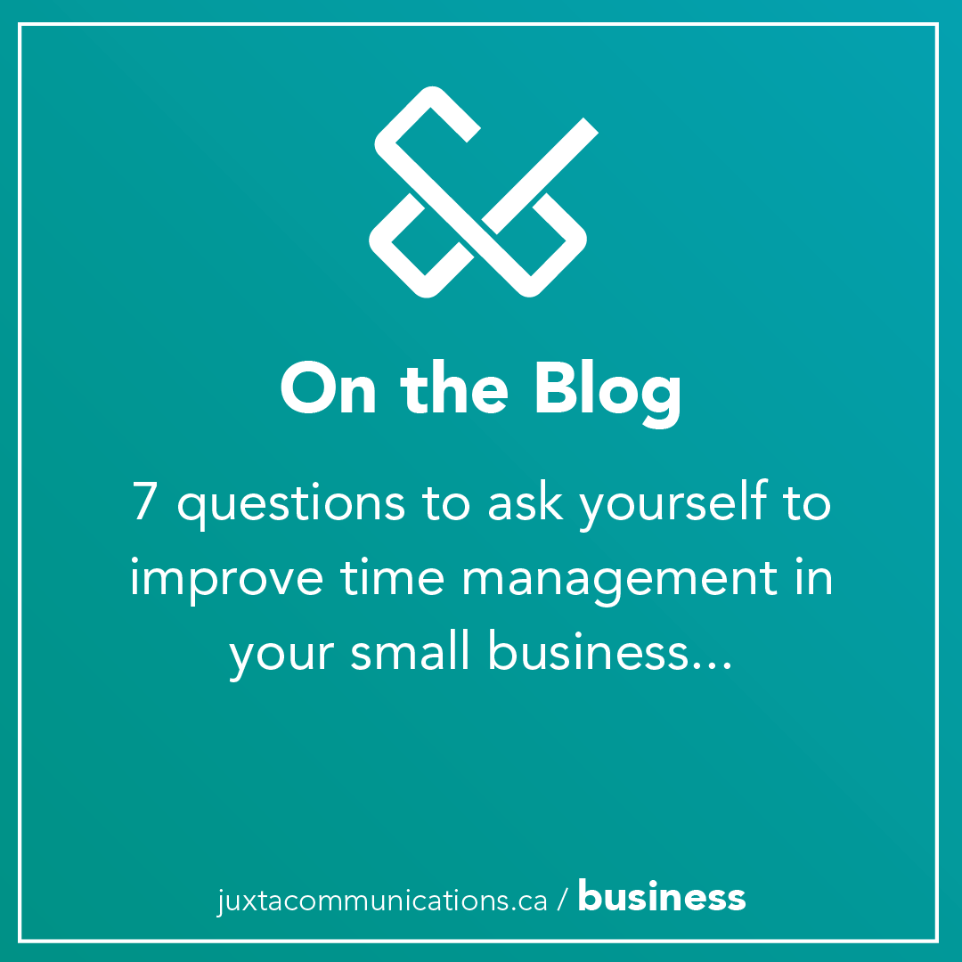 JuxtaComms's tweet photo. Most of us can stand to improve our time management abilities. 

On the blog, we've got 7 questions to help you do just that --> https://t.co/34A80ES1q3

#businessblog https://t.co/h238JcvBk3