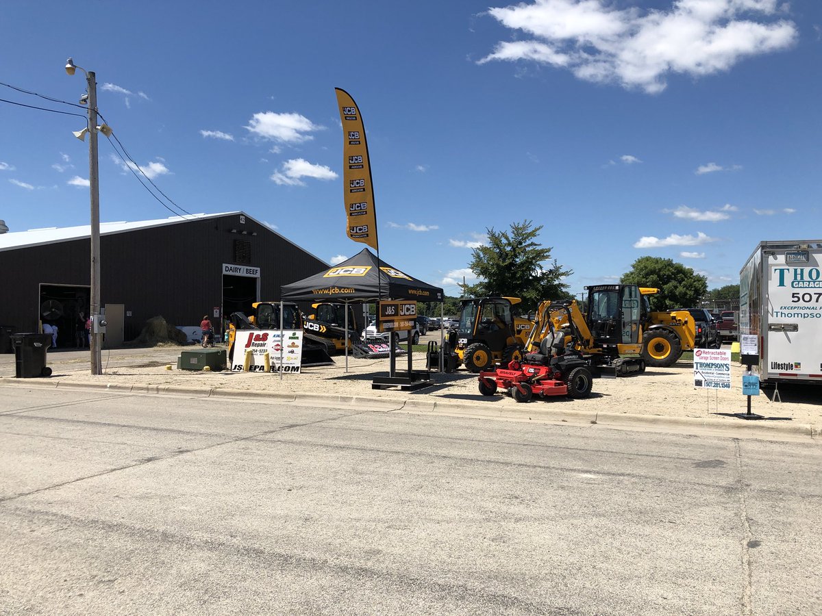 Stop into the Olmsted County Fair tomorrow and checkout the line up of #JCB equipment!