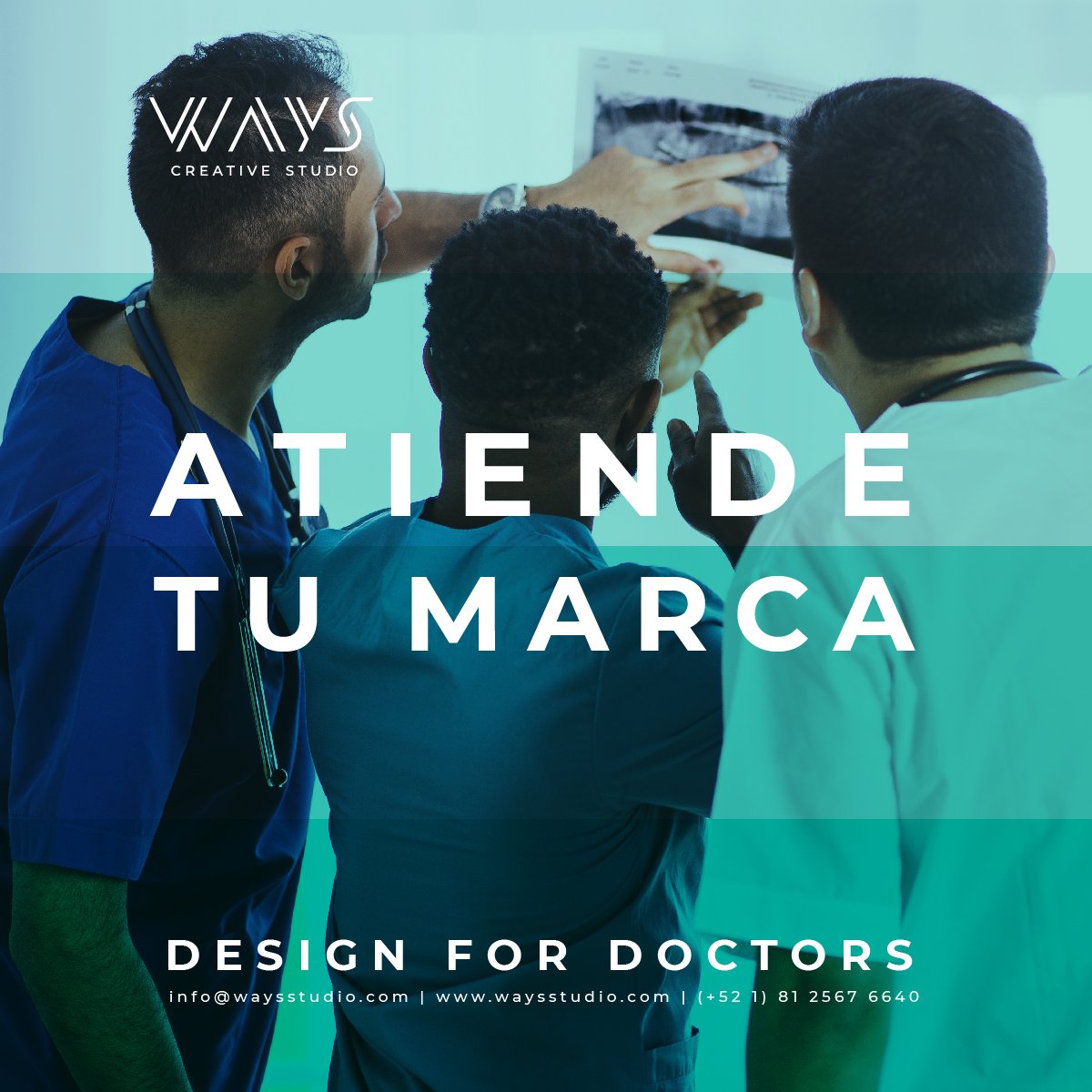 ways_studio's tweet photo. ¡Así como tu atiendes a tus pacientes, nosotros atendemos tu marca!
#Diseño de Logotipos #Diseño de papelería #Promocionales #Fotos #Videos #Redes Sociales #Web y más
💬81 2567 6640
https://t.co/Hc2zjgEj8e
#digitalhealth #eHealth #eSalud #WaysForDoctors #DesignforDoctors #Design https://t.co/rqdXKlo3eg
