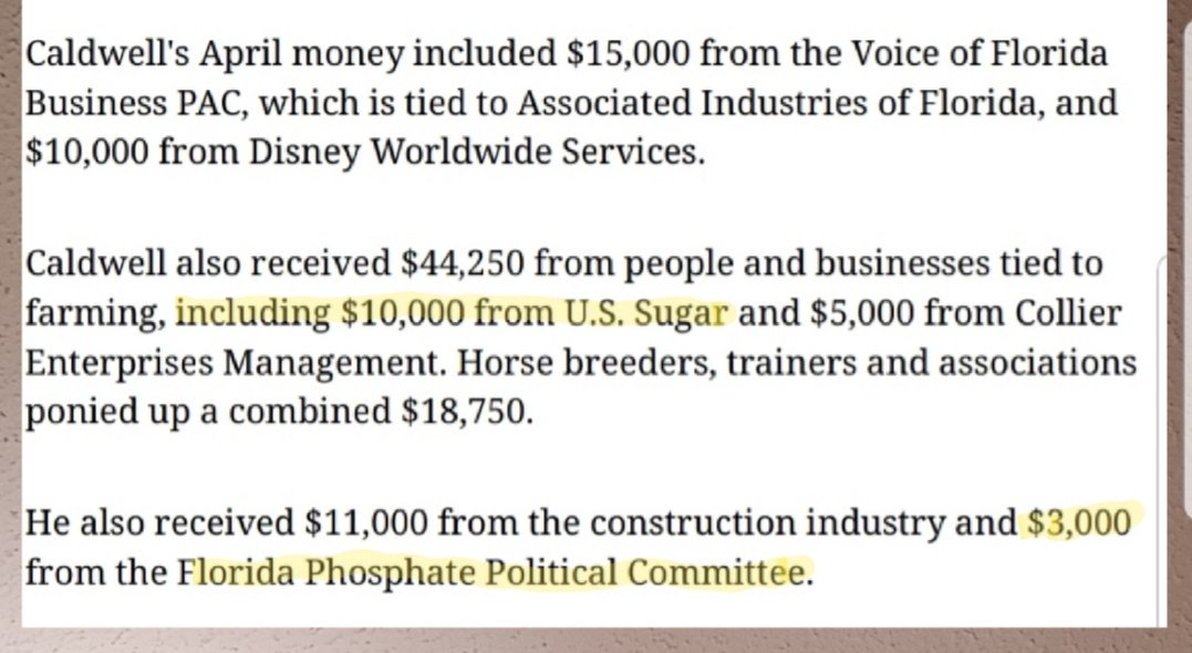 FLDriller52's tweet image. #flapol #flvoters 
A Florida Ag Candidate speaks with forked tongue.   Water, money from phosphate.  Sugar bashing, accepted sugar money.