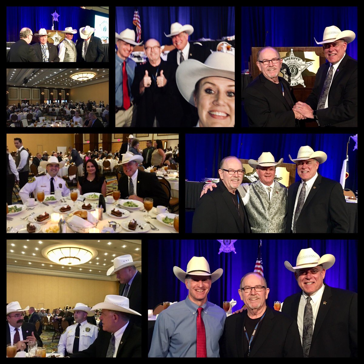CollinCoSO's tweet photo. Sheriffs' Association of Texas - 140th Annual Awards Banquet. An amazing room full of Texas Sheriffs’.
#seaofwhitehats #LEprofessionals
#TXSheriff https://t.co/DWMztjTxcr