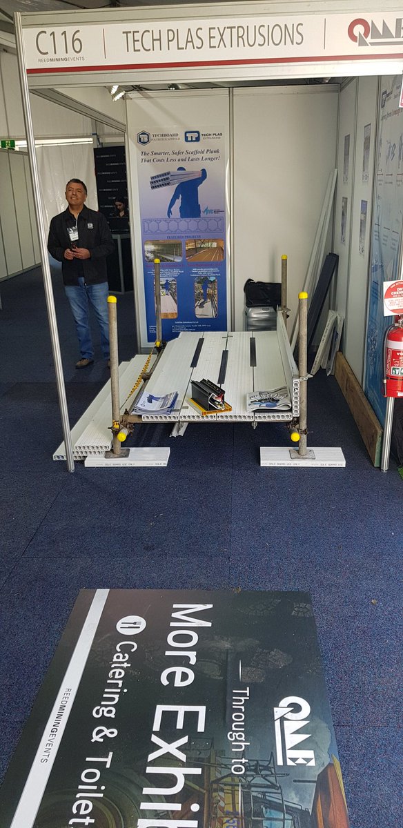 TechBoardAus's tweet image. TechPlas showing off at #qme18. Come down and feel the superior TechBoard grip for yourself. #recycle @VCAustralia #scaffolding