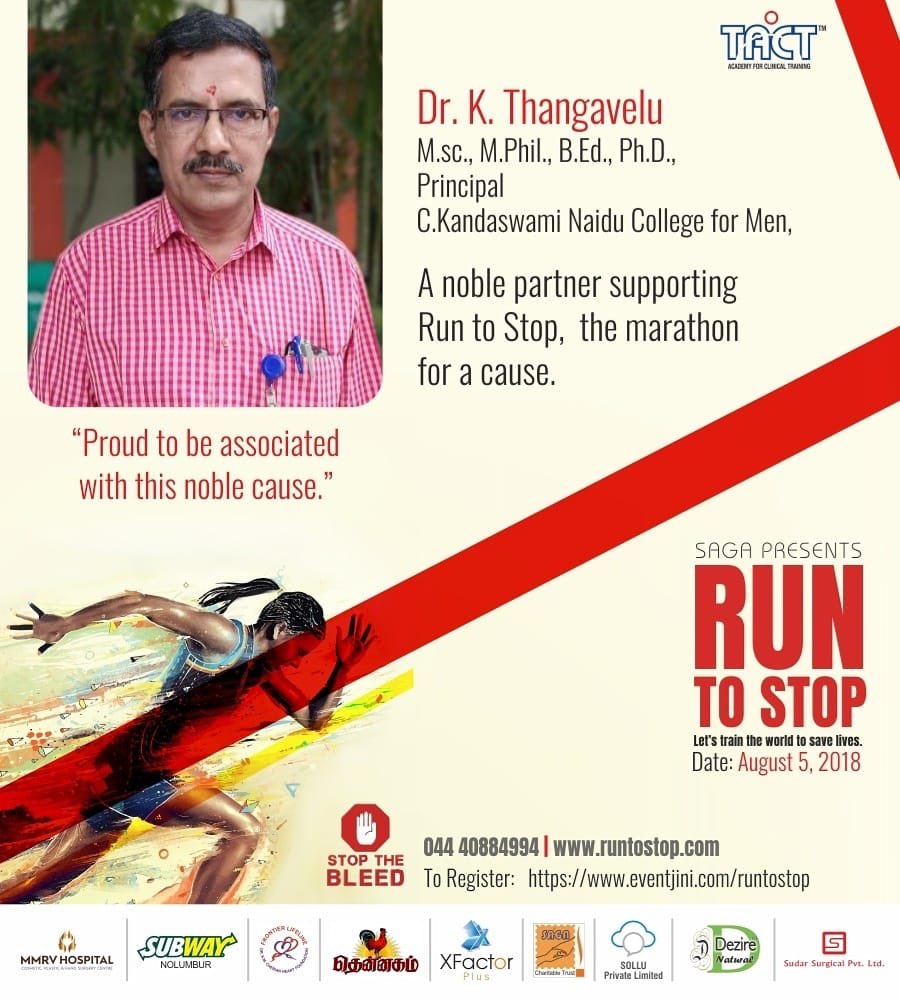 dr_ramakrishnan's tweet photo. Our special thanks to C.Kandaswamy Naidu College for Men at #Annanagar for providing us a venue for our awareness #Marathon #RunToStop And reinforcing the importance for #Students to learn #lifeskills to #SaveLives @tact_academy https://t.co/yyk5qbxPCK
