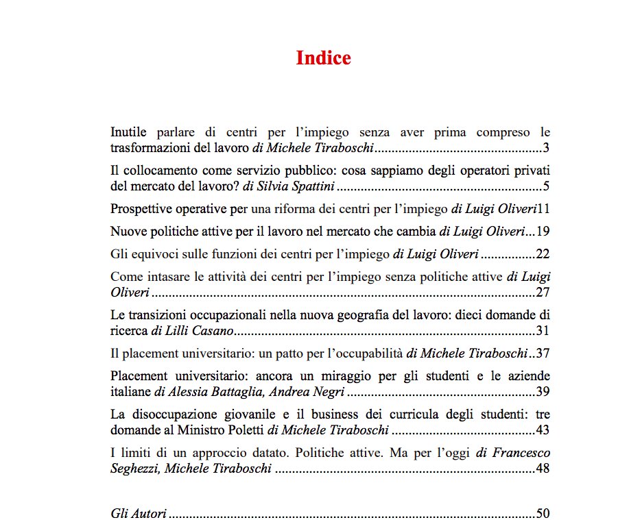 MicheTiraboschi's tweet image. Che errore, quello di @luigidimaio, di volere partire dal finanziamento dei centri pubblici per l'impiego come se il collocamento oggi fosse ancora quello da posto a posto del Novecento industriale. A questo link il dossier @ADAPTland depositato al Senato 
bollettinoadapt.it/wp-content/upl…
